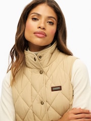 Superdry Brown Sports Puffer Gilet - Image 5 of 7