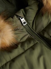 Superdry Green Fuji Belted Puffer Jacket - Image 9 of 9