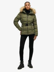 Superdry Green Fuji Belted Puffer Jacket - Image 6 of 9