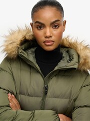 Superdry Green Fuji Belted Puffer Jacket - Image 7 of 9