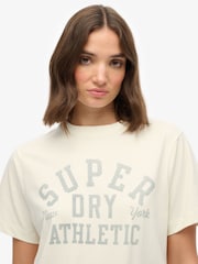 Superdry Cream Athletic Essentials Loose T-Shirt - Image 3 of 5