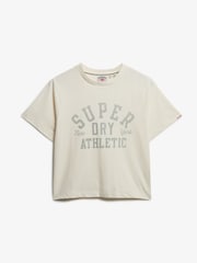 Superdry Cream Athletic Essentials Loose T-Shirt - Image 5 of 5