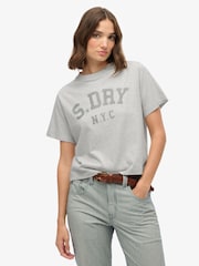 Superdry Grey Athletic Essentials Loose T-Shirt - Image 1 of 5