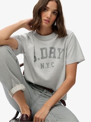 Superdry Grey Athletic Essentials Loose T-Shirt - Image 4 of 5