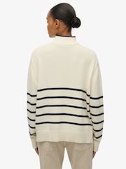 Creme - Superdry Knitted Half Zip Jumper - Bild 3 von 6