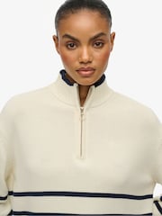 Creme - Superdry Knitted Half Zip Jumper - Bild 5 von 6