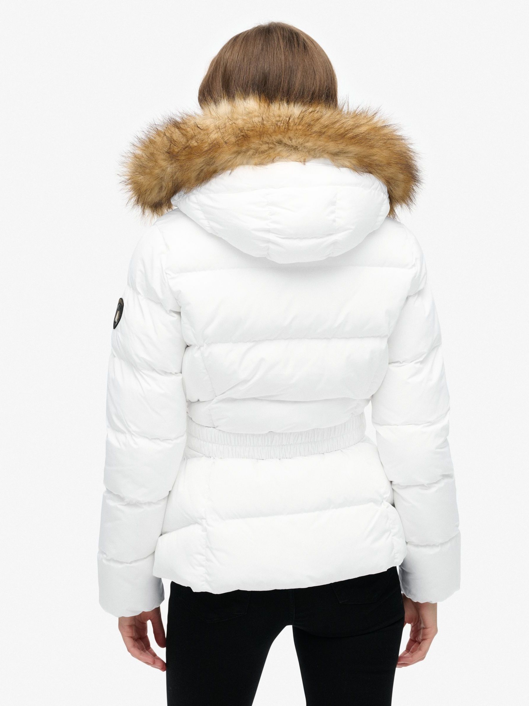 Buy Superdry White Fuji Belted Puffer Jacket from Next USA