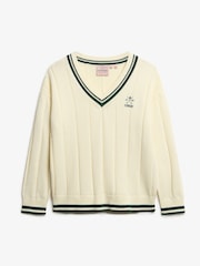 Superdry Cream Cricket Club Jumper - Image 5 of 5