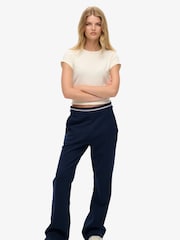 Superdry Dark Blue Athletic Essentials Logo Low Rise Flare Joggers - Image 1 of 6