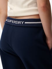 Superdry Dark Blue Athletic Essentials Logo Low Rise Flare Joggers - Image 5 of 6