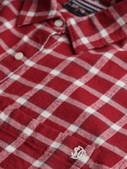 Superdry Red Boyfriend Check Flannel Shirt - Image 6 of 6