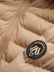 Superdry Brown Fuji Faux Fur Hood Padded Jacket - Image 2 of 2
