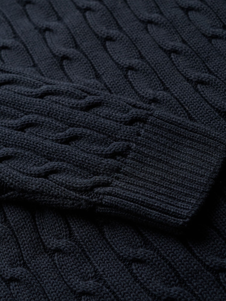 Superdry Light Blue Slouchy Cable Knit Jumper - Image 7 of 7 Superdry Light Blue Slouchy Cable Knit Jumper - Image 7 of 7