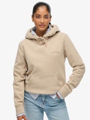 Superdry Grey Essential Logo Embroidered Hoodie - Image 1 of 7