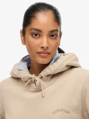 Superdry Grey Essential Logo Embroidered Hoodie - Image 4 of 7