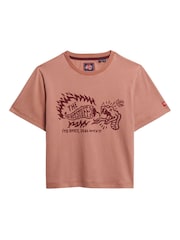 Superdry Pink Roadside Trade Relaxed T-Shirt - Image 5 of 6