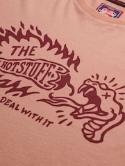 Superdry Pink Roadside Trade Relaxed T-Shirt - Image 6 of 6