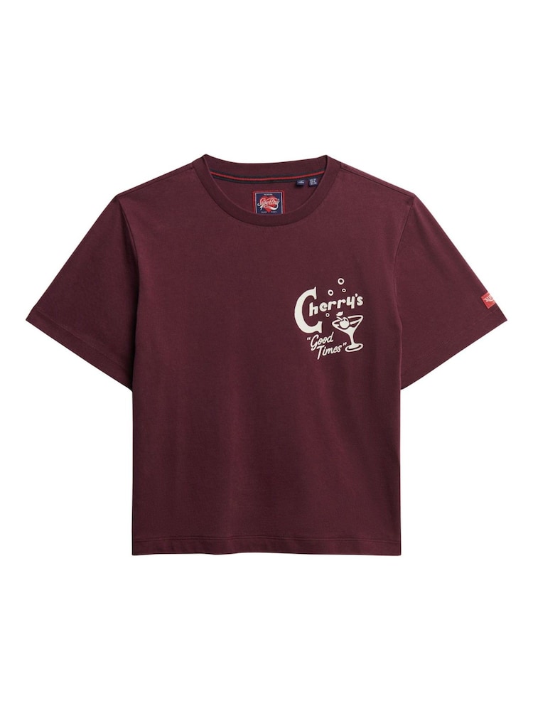 Superdry Purple Roadside Trade Relaxed T-Shirt - Image 1 of 2