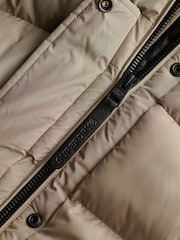 Superdry Natural Hooded Sports Puffer Mid Length Jacket - Image 3 of 3