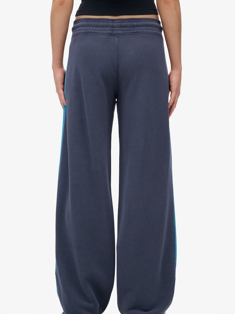 Superdry Blue Athletic Essentials Logo Straight Leg Joggers - Image 2 of 7