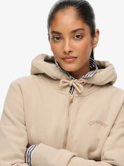 Superdry Brown Essential Logo Zip Hoodie - Image 3 of 5
