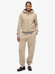 Superdry Brown Essential Logo Zip Hoodie - Image 4 of 5