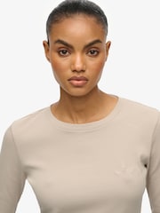 Nua - Superdry Athletic Essentials Logo Garment Dyed Ribbed Top - Imagem 3 de 5