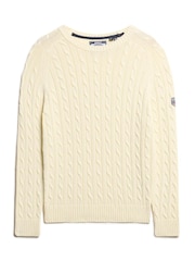 Superdry Slouchy Kabelstickad Tröja - Bild 1 av 5