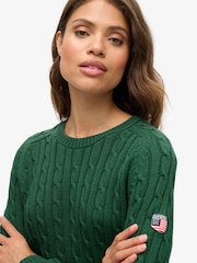Superdry Green Chunky Rib Roll Neck Os Jumper - Image 3 of 5