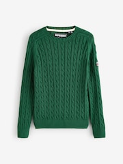 Superdry Green Chunky Rib Roll Neck Os Jumper - Image 4 of 5
