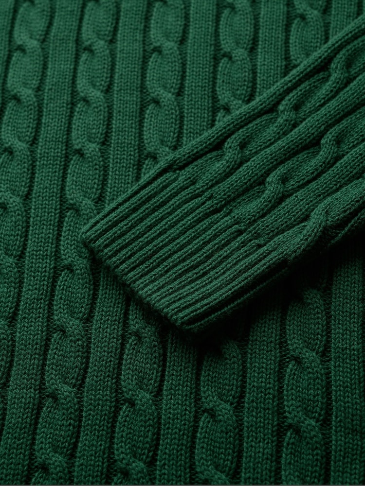 Superdry Green Chunky Rib Roll Neck Os Jumper - Image 5 of 5