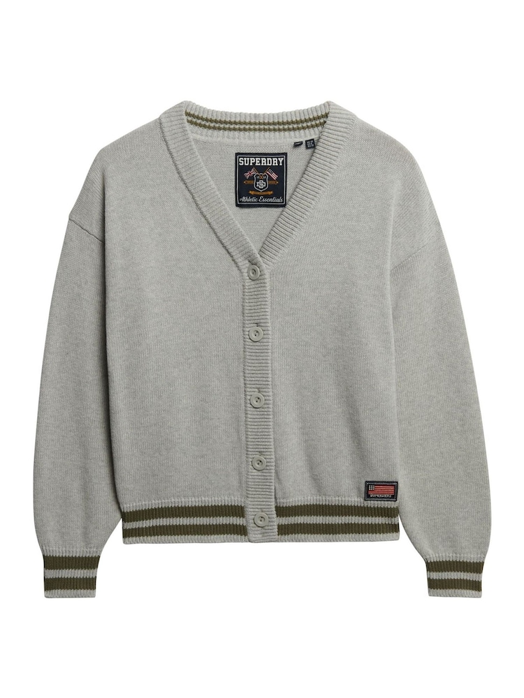 Superdry Grey Slouchy Knitted Cardigan - Image 5 of 5 Superdry Grey Slouchy Knitted Cardigan - Image 5 of 5