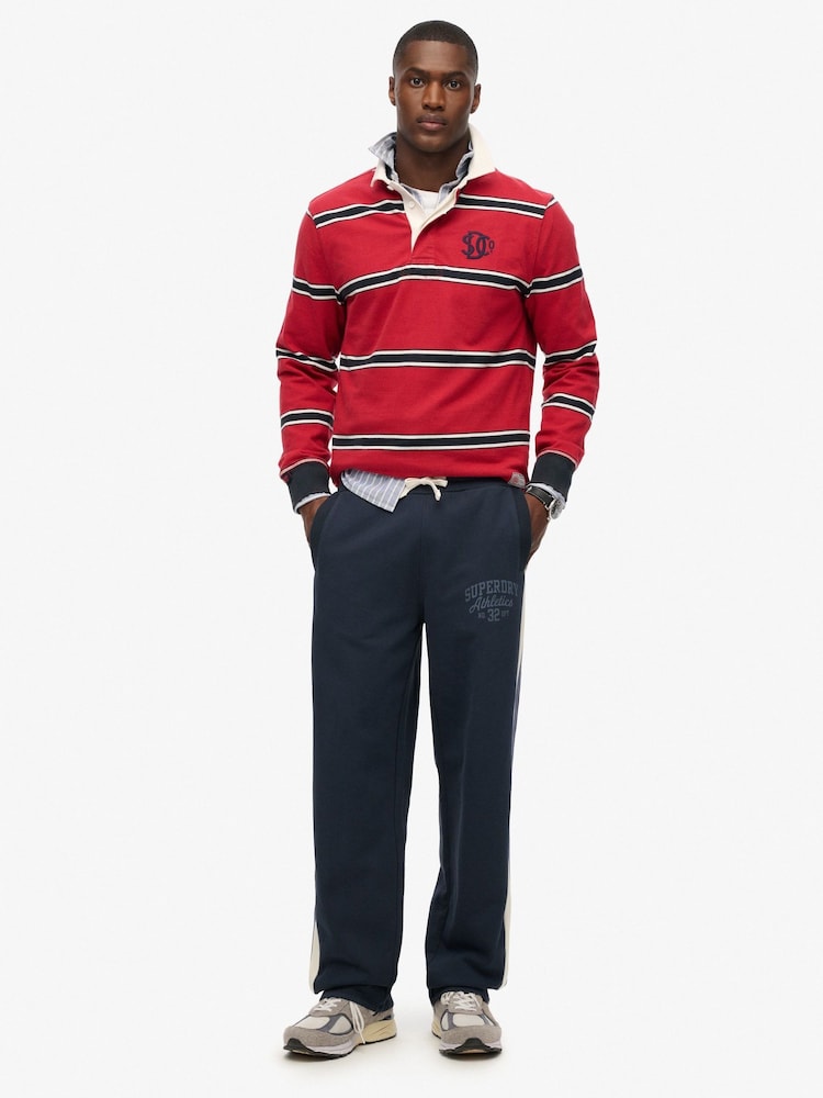 Superdry Blue Athletic Essentials Straight Joggers - Image 1 of 4