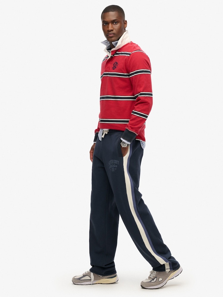 Superdry Blue Athletic Essentials Straight Joggers - Image 2 of 4