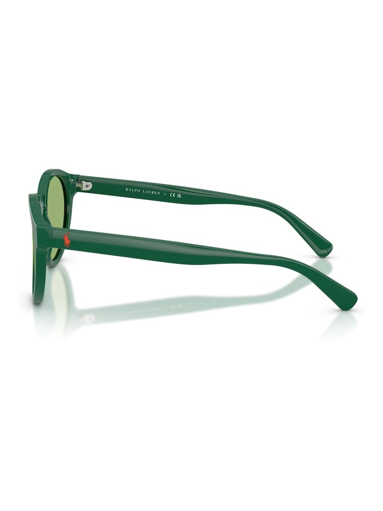 Ralph Lauren Green Ph4192 Round Sunglasses - Image 5 of 5