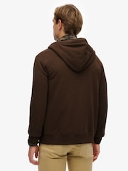 Superdry Brown Essential Logo Slim Fit Zip Hoodie - Image 3 of 7
