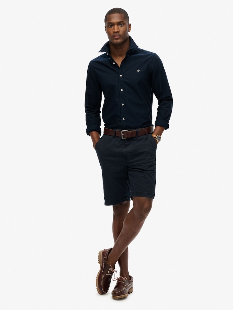 Superdry Eclipse Navy Classic Oxford 100% Cotton Shirt - Image 2 of 6