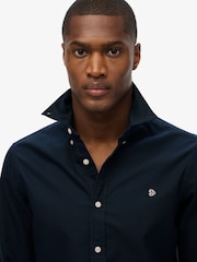 Superdry Eclipse Navy Classic Oxford 100% Cotton Shirt - Image 4 of 6