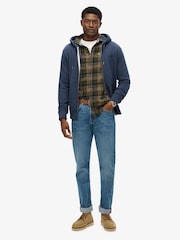 Superdry CHAMBRAY BLUE Essential Logo Slim Fit Zip Hoodie - Image 3 of 6