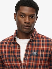 Superdry Orange Long Sleeve Cotton Lumberjack Shirt - Image 4 of 7