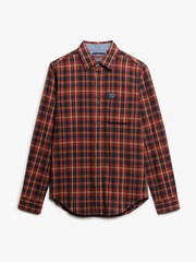 Superdry Orange Long Sleeve Cotton Lumberjack Shirt - Image 5 of 7