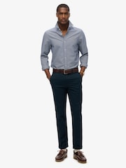 Superdry Ocean Navy Gingham Classic Oxford 100% Cotton Shirt - Image 2 of 5