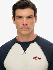 Superdry Grey Vintage Athletic Baseball Top - Image 4 of 4