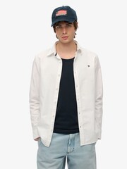 Superdry White Classic Oxford 100% Cotton Shirt - Image 1 of 4