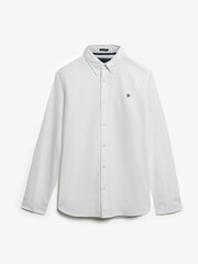 Superdry White Classic Oxford 100% Cotton Shirt - Image 4 of 4