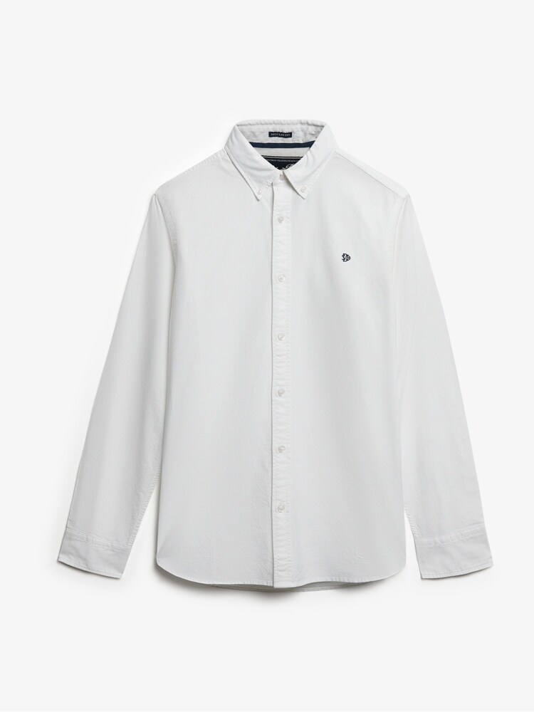 Superdry White Classic Oxford 100% Cotton Shirt - Image 4 of 4