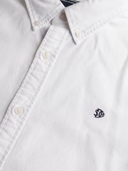 Blanco - Superdry Classic Oxford 100% Cotton Shirt - Imagen 7 de 7