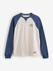 Superdry White Vintage Athletic Sweat Top - Image 1 of 1