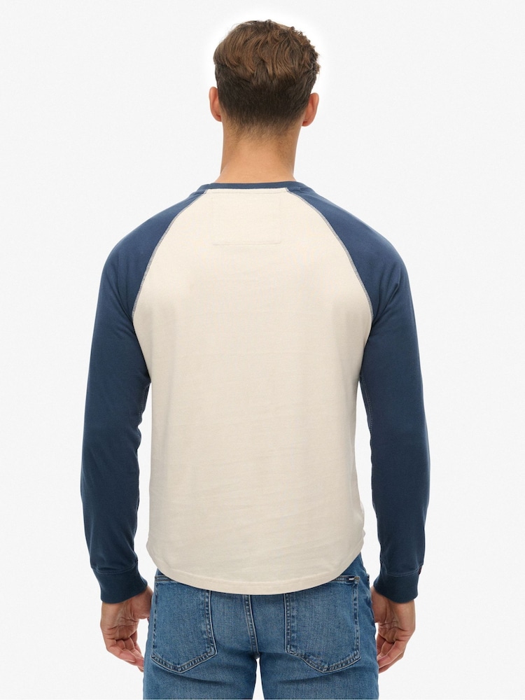 Superdry White Vintage Athletic Sweatshirt - Image 2 of 6 Superdry White Vintage Athletic Sweatshirt - Image 2 of 6