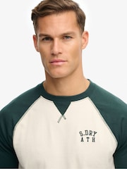 Arena blanca/Verde esmalte - Suéter deportivo vintage de Superdry - Imagen 4 de 6